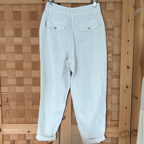 Poetry Heavy Linen Tapered Legs Trousers 4 - Picture 6 of 14